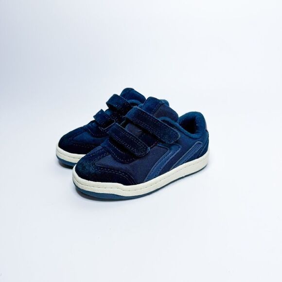 Cat & Jack Toddler Boys' Navy Blue Hook & Loop Sneakers Size 7 - Picture 1 of 7